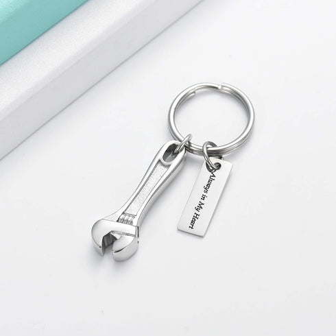 shajwo Wrench Urn Necklace for Ashes, Stainless Steel Hammer Cremation Jewelry Pendant for Women Men
