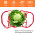 Ranjaner 4pcs Duck(4 Chicken Vegetable Hanging Feeder Polyester Chicken Vegetable String Bag with Metal Hooks in Coop