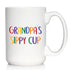 Grandpa's Sippy Cup - Fun Coffee Mug Gift for Grandfathers, Large 15oz White Ceramic