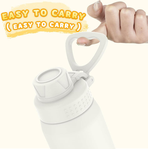 15oz GOPPUS Kids Water Bottle with Spout Lid, Toddler Water Bottle, Stainless Steel Insulated Water Bottle, Leakproof