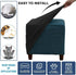 Ottoman Cover Square Jacquard Stretch Square Ottoman Slipcovers Thick Folding Storage Covers Square Footstool Protector