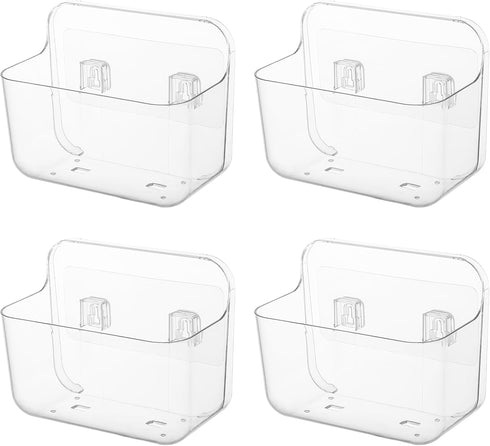 Kitchen Under Sink Cabinet Door Organizer, 4 Pack, Adhesive Clear Acrylic Wall