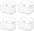 Kitchen Under Sink Cabinet Door Organizer, 4 Pack, Adhesive Clear Acrylic Wall