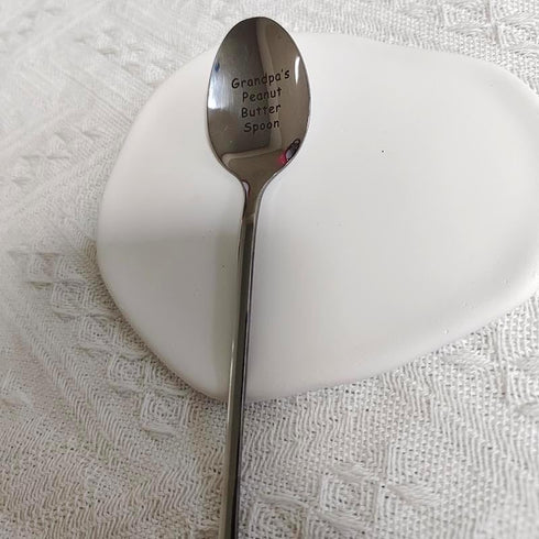 Gifts Spoons for Grandpa - Peanut Butter Spoon for Grandfather, Perfect Gift for Father's Day and Birthdays
