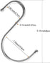 SumDirect 100P S Hooks for Hanging - 3 Inch Stainless Steel S Shaped Hooks, Metal Silver