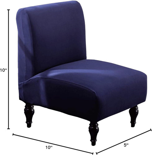 Armless Accent Slipper Chair Covers, Stretch Living Room Slipper Chair Slipcover Spandex Jacquard Fabric Removable