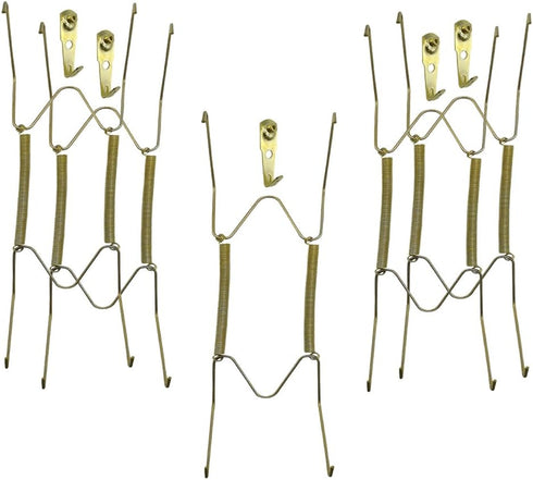 Plate Hangers for Wall 8 Inch Decorative Dish Display Holder with Installation Hooks, 5 Pack