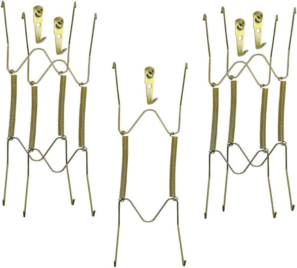 Plate Hangers for Wall 8 Inch Decorative Dish Display Holder with Installation Hooks, 5 Pack