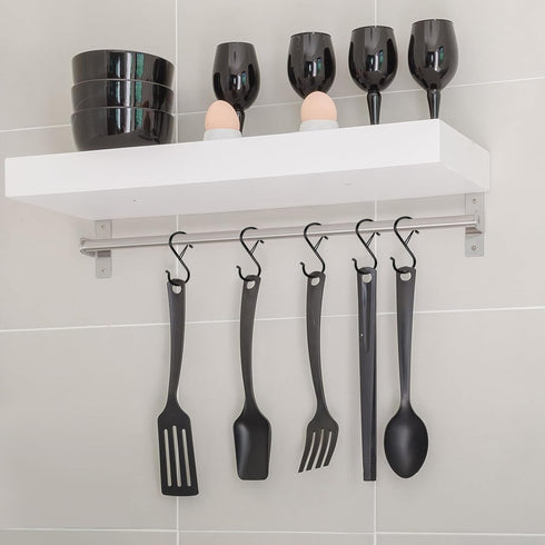 12 Pack S Hooks for Hanging, 3.5 Inch Heavy Duty Metal Black S Hooks for Plants, Pots, Pans, Clothes, Towels