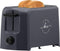 Select Brands 2-Slice Toaster - Dark Gray, Premium Bread & Bagel Toaster with Browning Control, Wide Slots, Electric