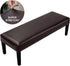 YISUN Dining Room Bench Covers, PU Leather Waterproof Upholstered Bench Slipcover, Removable Washable Bench Seat