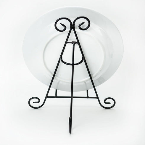 HUJI Sturdy Iron Display Stand Holder for Home Kitchen Decoration, Platters, Pictures, Frames, and Books
