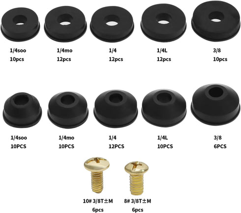 The Lord of the Tools 116PCS Faucet Washers Kit, Multi-Size Flat & Angled Washers for Faucet Repair