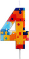 BOXOB Building Block Puzzle Number Birthday Cake Candles, Multicolor Block Puzzle 0 1st