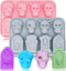 Halloween Chocolate Mold Silicone, 2pcs Skull and Tombstone Cavity Candy Gummy Mold for Baking Desserts
