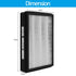 2-Pack IAF-H-100A True Idylis A Replacement Filter, Compatible with FAP-C01-A, Idylis Air Purifiers, 2 H13 FILTER + 2