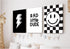 Joocrise 16x24x3 Inch Boys Room Wall Art Decor Toddler Nursery Canvas Wall Art Baby Kids Wall Decor Black Checkered
