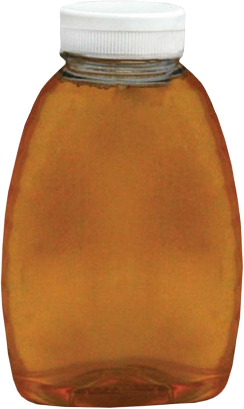 Mann Lake Honey Squeeze Bottle, Easy Honey Dispensing, Durable, White Flip-Top Lids