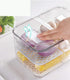 SANNO Refrigerator Food Storage Containers - Stackable Bin Organizer with Vented Lids and Removable Drain Tray