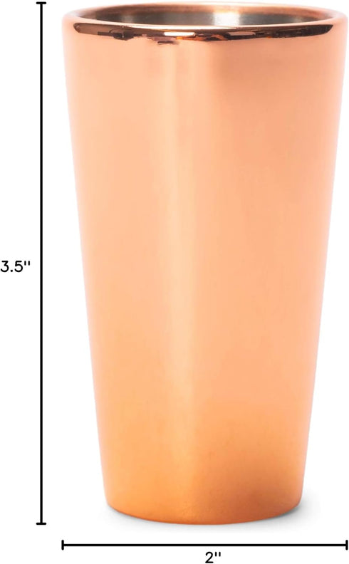 Copper-Tone Cork Pops Arctic Chill Freezer Gel Shot Glass Set of 2, 2 Ounce