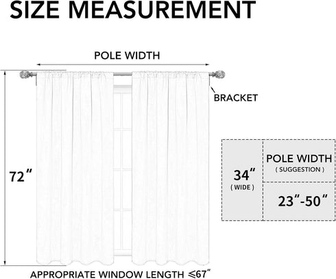 Easy-Going Rod Pocket Blackout Curtains for Bedroom, Room Darkening Thermal Insulated Window Drapes, 2 Panels