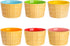 Set 6 9 Oz Elsjoy of Ceramic Ice Cream Cups, Porcelain Dessert Bowl Reusable Sundae Cups, Mini Ice Cream Bowls