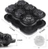 Mikiwon Ice Cube Tray, 2 inch Rose Ice Cube Trays with Covers, 6 Cavity Silicone Rose Ice Ball Maker for Cocktails