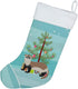 Caroline's Treasures BB9245CS Christmas Stocking, Ferret Design, Teal, Fireplace Hanging, Holiday Decor