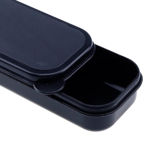 MY MIRONEY 4PCS Portable Travel Flatware Storage Box, Black Cutlery Case for Fork, Spoon, and Chopsticks