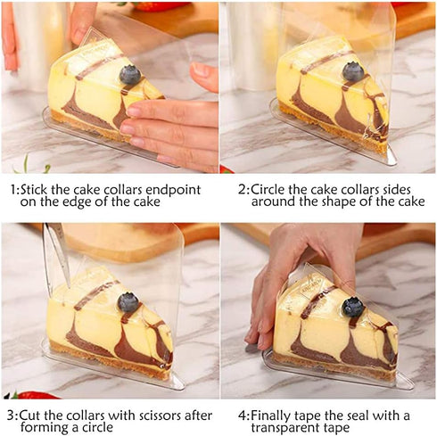 Gutsdoor Cake Collars, 3.1 x 394inch Acetate Rolls, Clear Cake Mousse Strips for Cake Decorating
