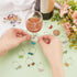 BENECREAT 24 PCS Acrylic Wine Glass Charm, Faux Gemstone Beaded Tassel Wine Glass Markers for Parties