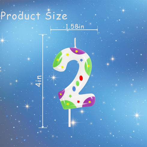 2 2) Toy Themed Cartoon Story Number Candle Cake Topper Two Infinity and Beyond Birthday Decorations Astronaut Robot