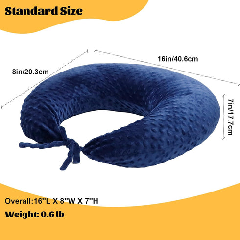 IFOYO Ergonomic Gaming Pillow for Lap, Blue U-Shaped Crochet Pillow for Lap Support, Soft Reading Pillows Provide Arms