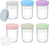 16 oz 6-Pack Xyptorix Overnight Oats Containers with Airtight Lids - Leak-Proof Wide Mouth Mason Jars & Divided Cups