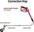 13 Inch 45-Degree 4000 Hourleey Pressure Washer Undercarriage Cleaner, Undercarriage Water Broom with Extension Wand