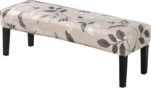 CRFATOP Dining Bench Cover Printed Seat Cushion Slipcovers Stretch Upholstered Slipcover Removable