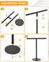 Hand Towel Holder for Bathroom - T-Shape Free Standing Matte Black Waterproof Rack for Kitchen Countertop