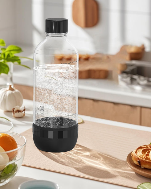 1 2 Pack, (1L) (1L) Soda Maker Bottle, Litre Reusable BPA Free Sparkling Water Bottles, Reusable Carbonating Bottles