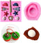 2Pcs/Set Baseball Fondant Mold for Cake Decorating, Silicone Chocolate Candy Sugar Paste Mold