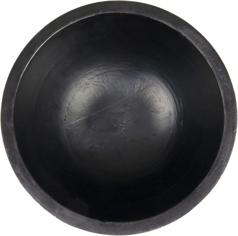 Creative Co-Op Boho Wood Pedestal Serving Bowl, Black Finish