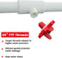 (12 Pack) 1/2'' Horizontal Chicken Waterer Nipples with PVC Tee Fittings for DIY Automatic Chicken Waterering System