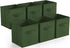 Sorbus Foldable Storage Cubes, 6 Fabric Baskets for Organizing Pantry, Shelf, Toy Box, Dark Green 6 Pack