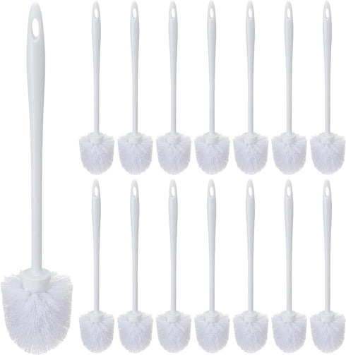 Tioncy 15 Pcs 14.2 Inch Toilet Brush Commercial Heavy Duty Toilet Bowl