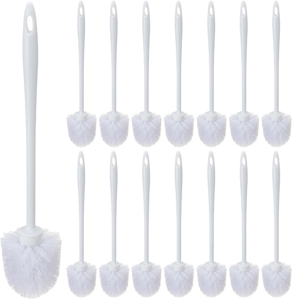 Tioncy 15 Pcs 14.2 Inch Toilet Brush Commercial Heavy Duty Toilet Bowl