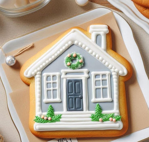 House & Antique Key Realtor Cookie Cutter Set, 2 Piece Tin Plated Steel, Made in the USA