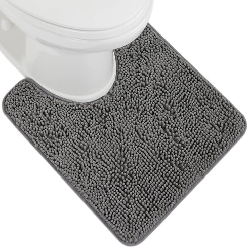 Gorilla Grip Plush Absorbent Shaggy Chenille Bath Rug Mat for Toilet Base | Machine Washable Microfiber Bathroom