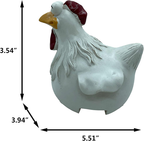 Funny Farm Chickens Statues,Cute Chicken Fence Decoration,Resin Chickens Decor,Outdoor Real Animal Statue,Chicken