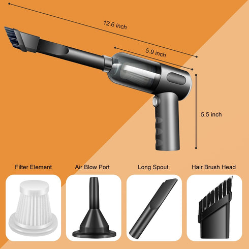 Wireless Handheld Car Vacuum Cleaner, High Power Rechargeable Mini Vacuum for Home and Office Dust
