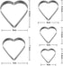 10Pcs Cookie Cutters Set, Stainless Steel Biscuit Cutter in Love Heart and Star Shapes for Baking