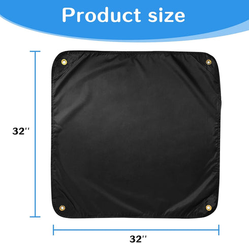Air Conditioner Covers for Outside Units, Central AC Cover for Outdoor Unit Heavy Duty Water-Resistant Top Cover 32 x 32 Inch, Black